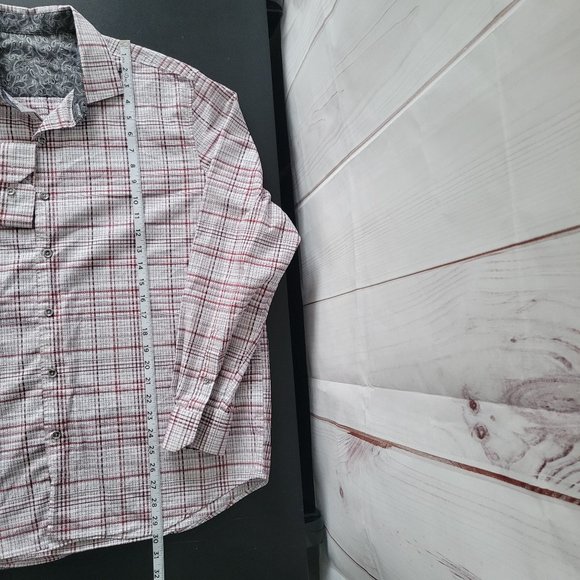 Taso Elba Men’s XL Button Front 100% Textured Cotton Long Sleeve Shirt, EUC - Picture 11 of 11